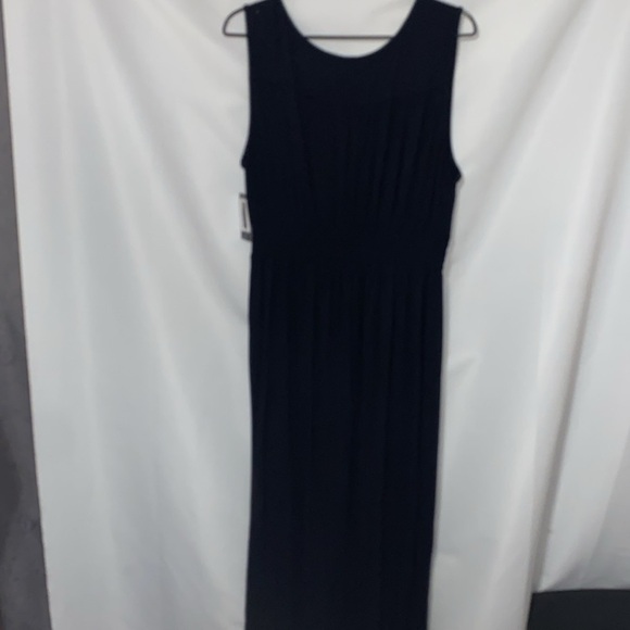 NWT Ronni Nicole size XL Black Sheath Maxi Dress Faux wrap braided elasticwaist - Picture 10 of 11